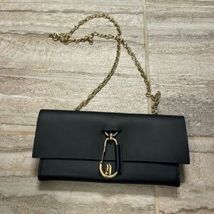 ZAC ZAC POSEN Leather Crossbody Bag Gold Chain
